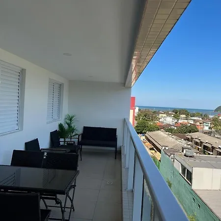 Apartamento Com Vista Para O Mar E Sacada Gourmet Bertioga Exterior foto